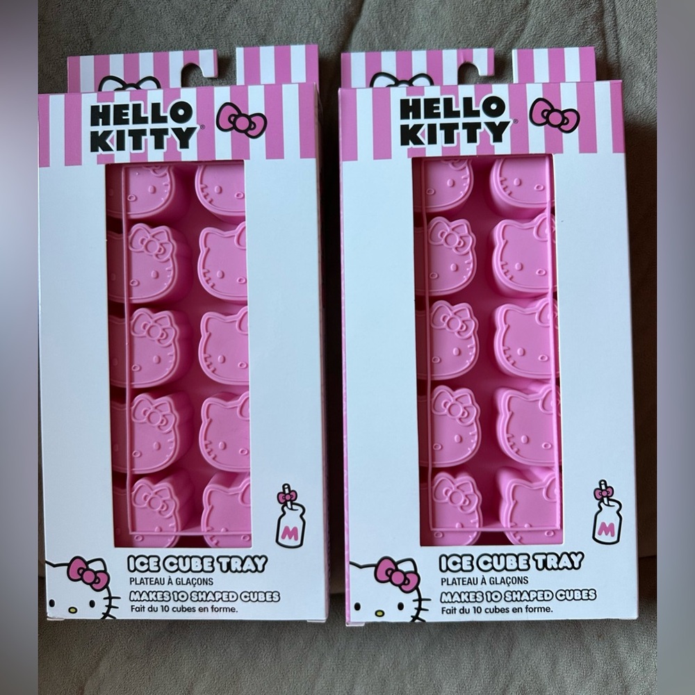 New Hello Kitty ice cube tray x2